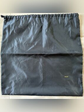 FENDI Black Drawstring Dust Bag – Large – Authentic 19.5” x 19”